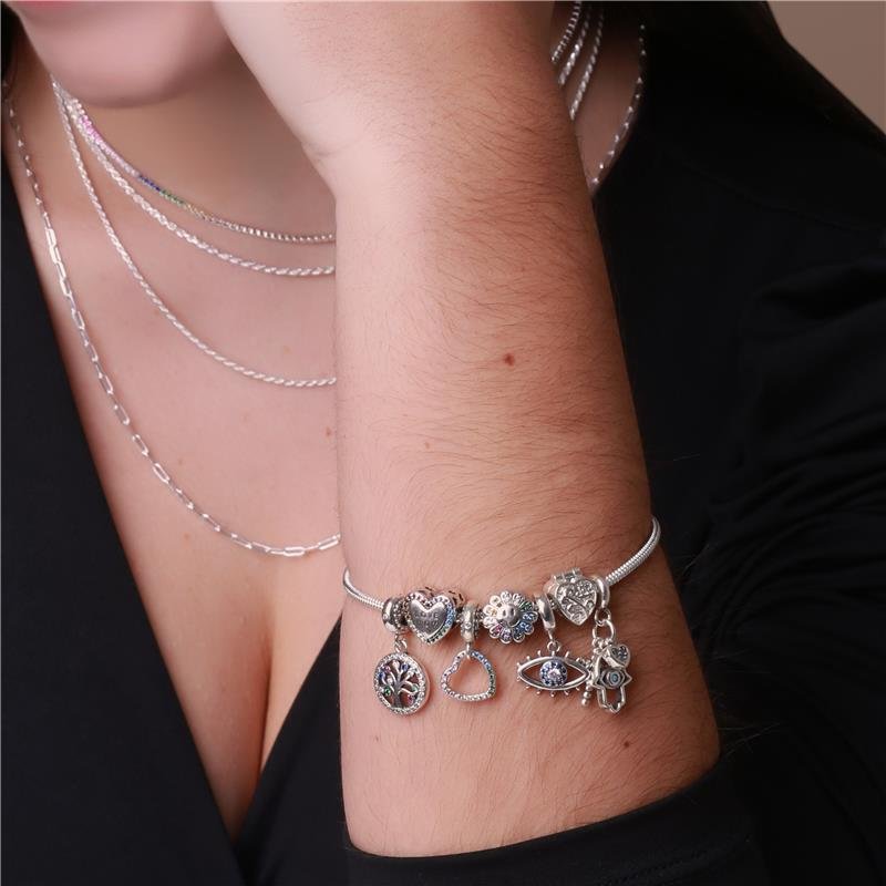 PINGENTE CORAÇÃO TRABALHADO PRATA 925