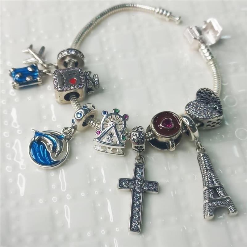 PINGENTE CHARM CORAÇÃO MOM PRATA 925