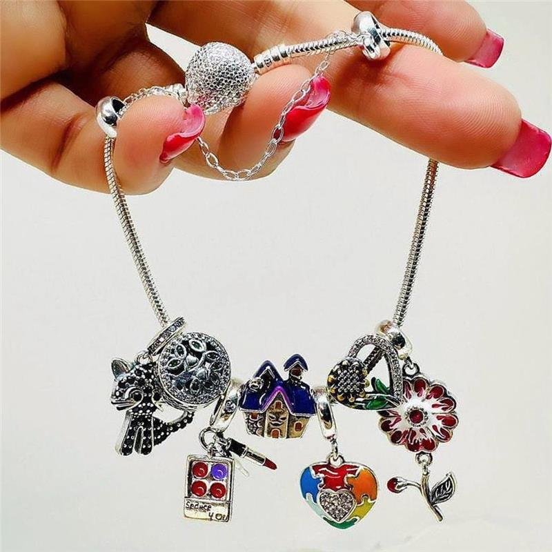 PINGENTE CHARM CORAÇÃO AUTISMO PRATA 925