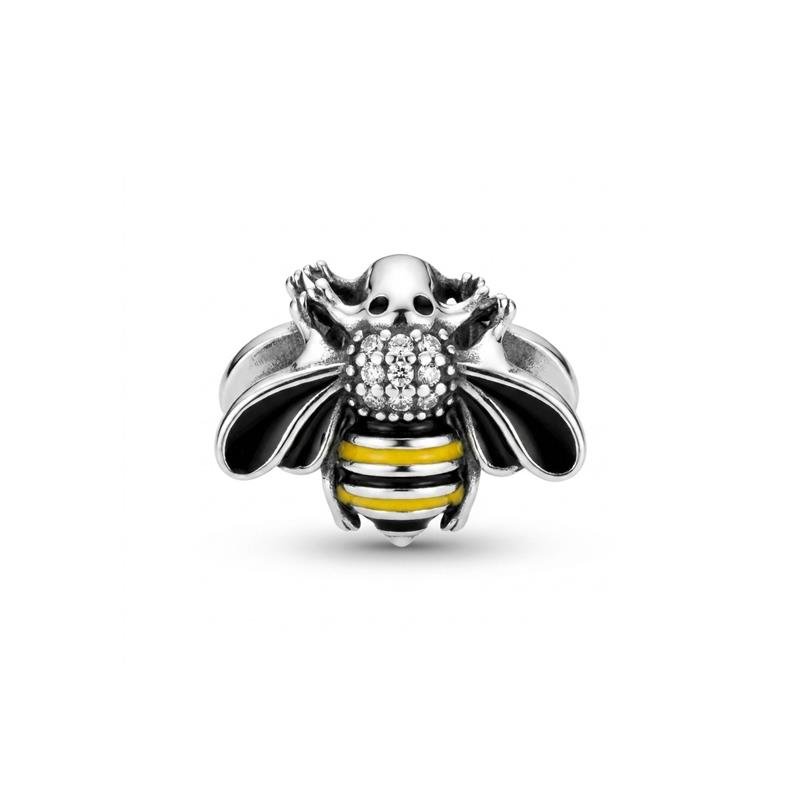 PINGENTE CHARM ABELHA PRATA 925 - CRISTAL