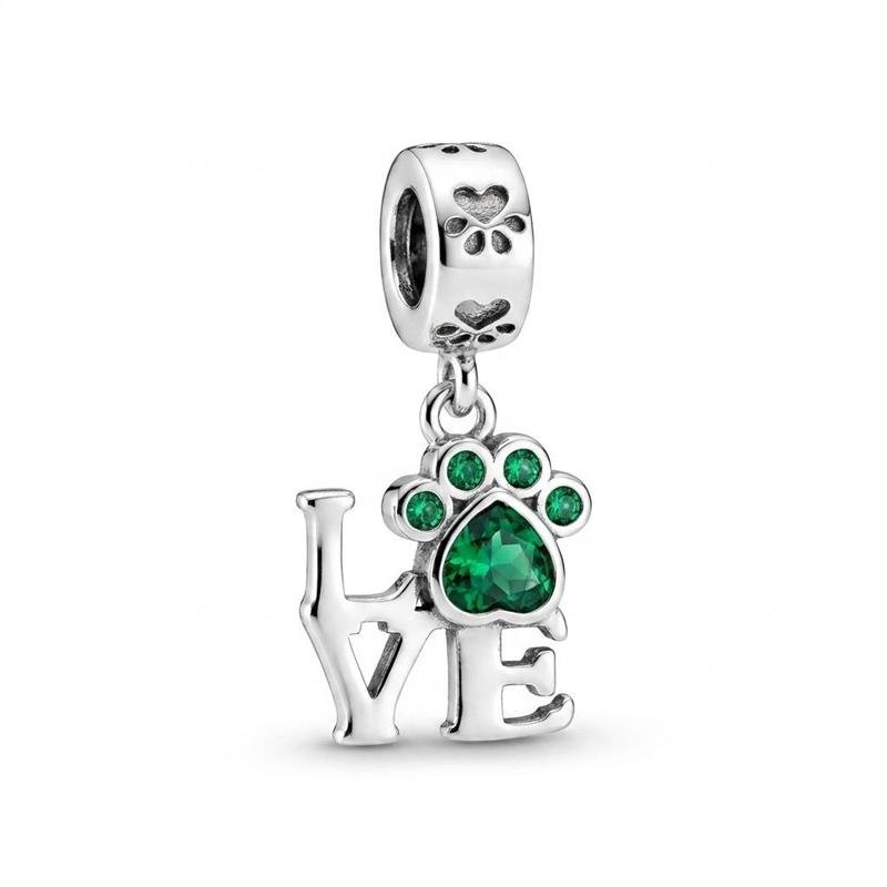 PINGENTE CHARM LOVE PET PRATA 925 - VERDE