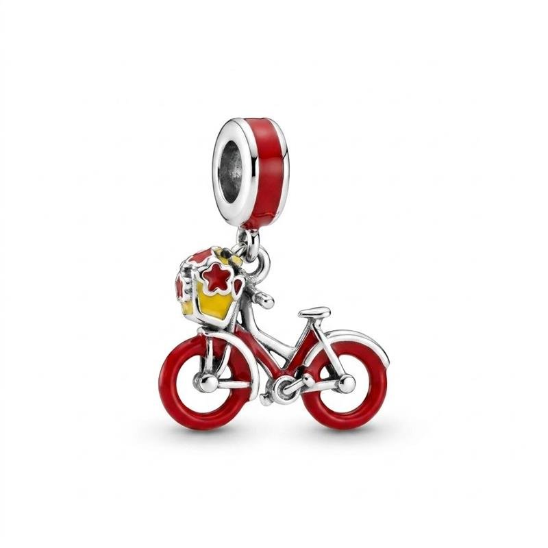 PINGENTE CHARM BIKE PRATA 925 - VERMELHO
