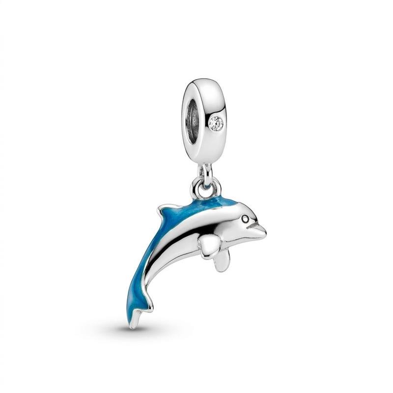 PINGENTE CHARM GOLFINHO PRATA 925 - AZUL