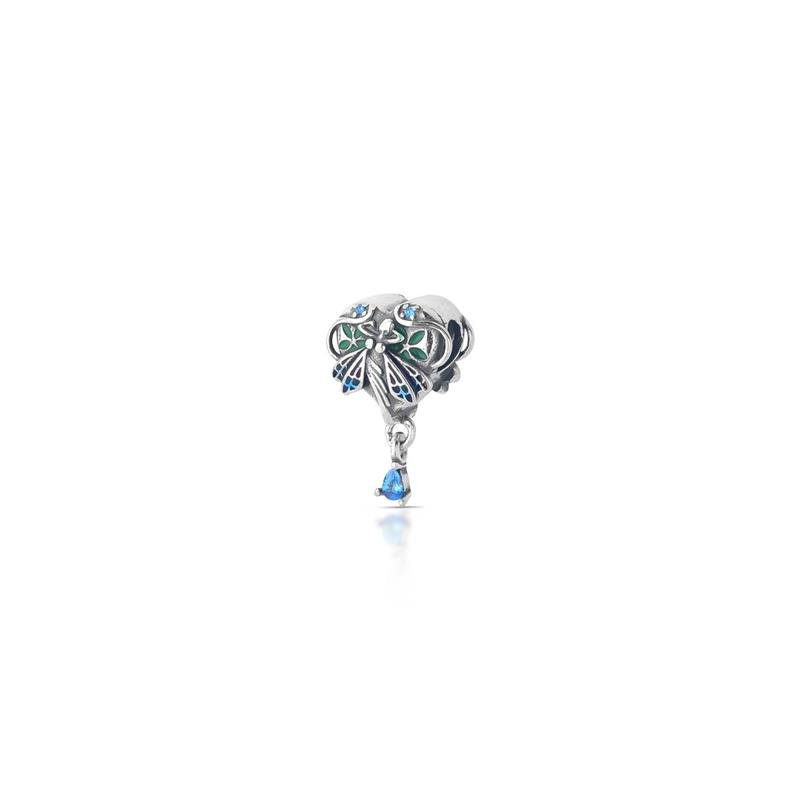 PINGENTE CHARM CORAÇÃO PRATA 925 - COLORIDO