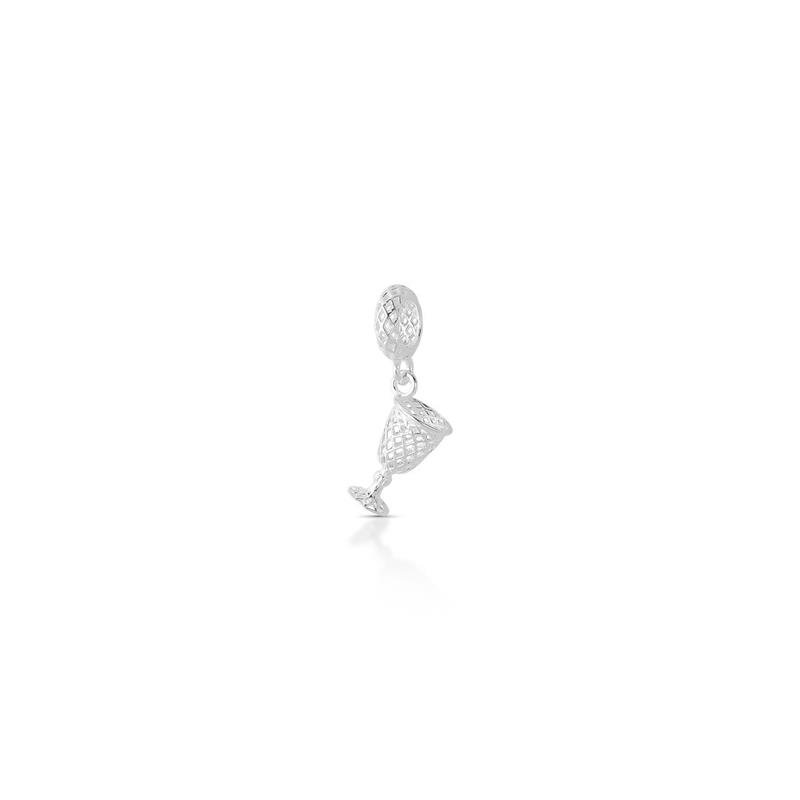 PINGENTE CHARM TAÇA ARAMADO ITALIANO PRATA 925 - .