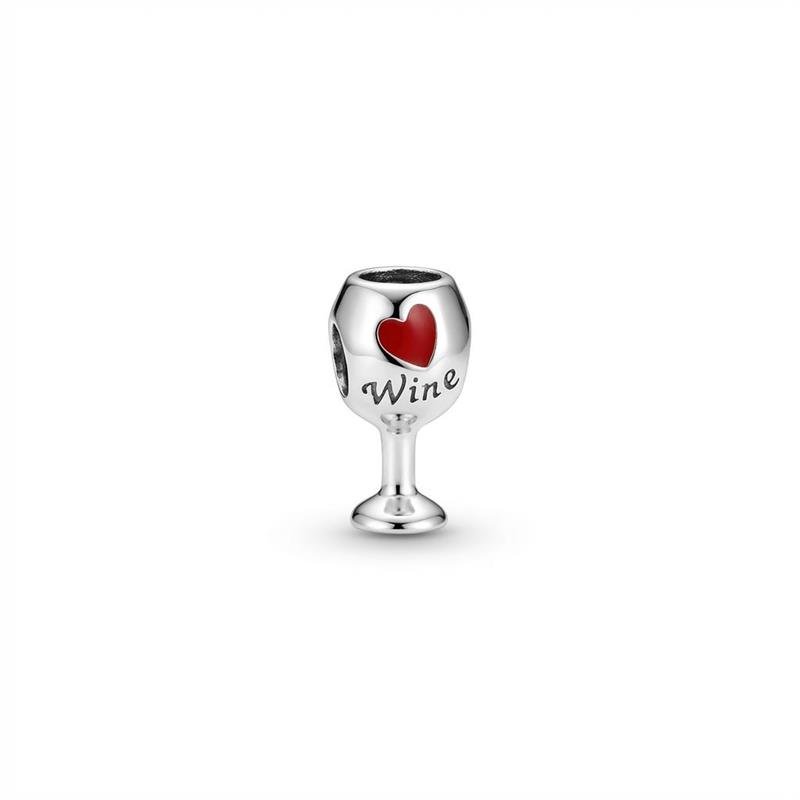 PINGENTE CHARM WINE AÇO INOX - VERMELHO