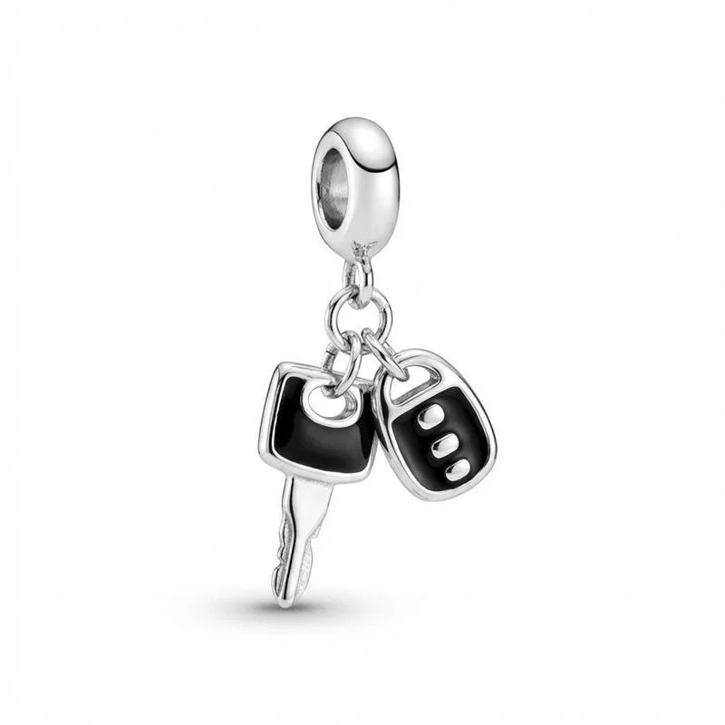 PINGENTE CHARM CHAVES AÇO INOX - PRETO