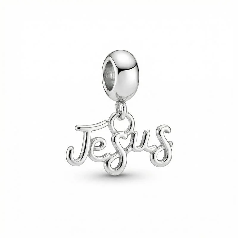 PINGENTE CHARM JESUS AÇO INOX - .