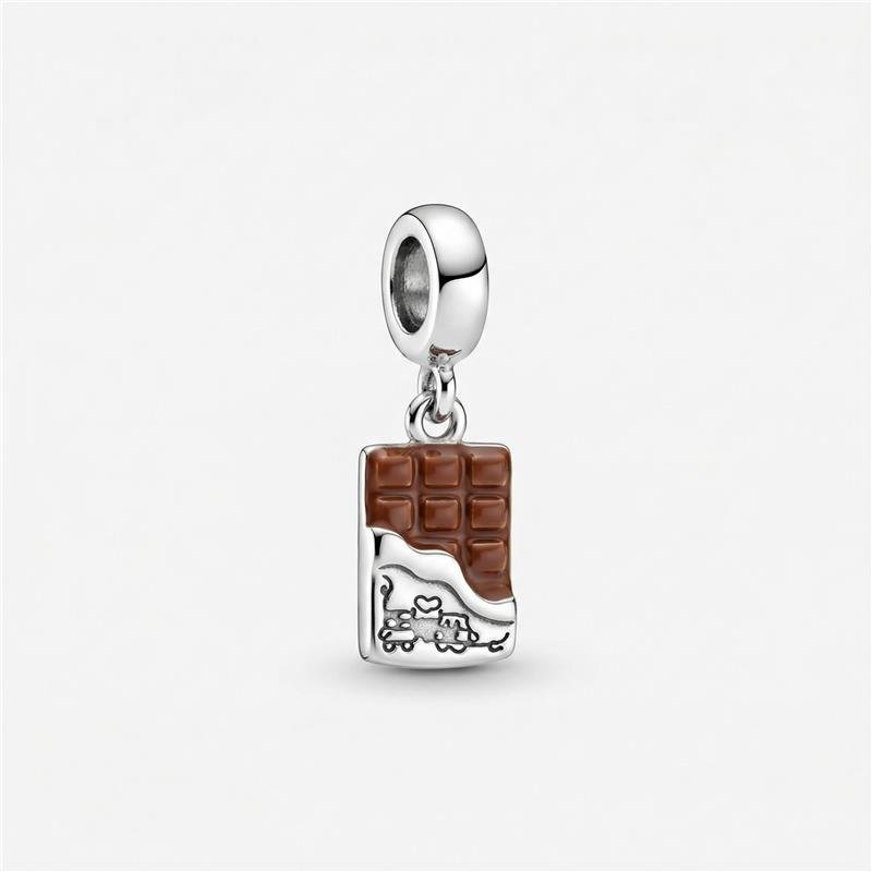 PINGENTE CHARM CHOCOLATE AÇO INOX - MARROM
