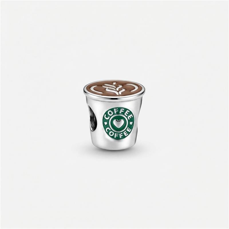 PINGENTE CHARM COFFEE AÇO INOX - COLORIDO