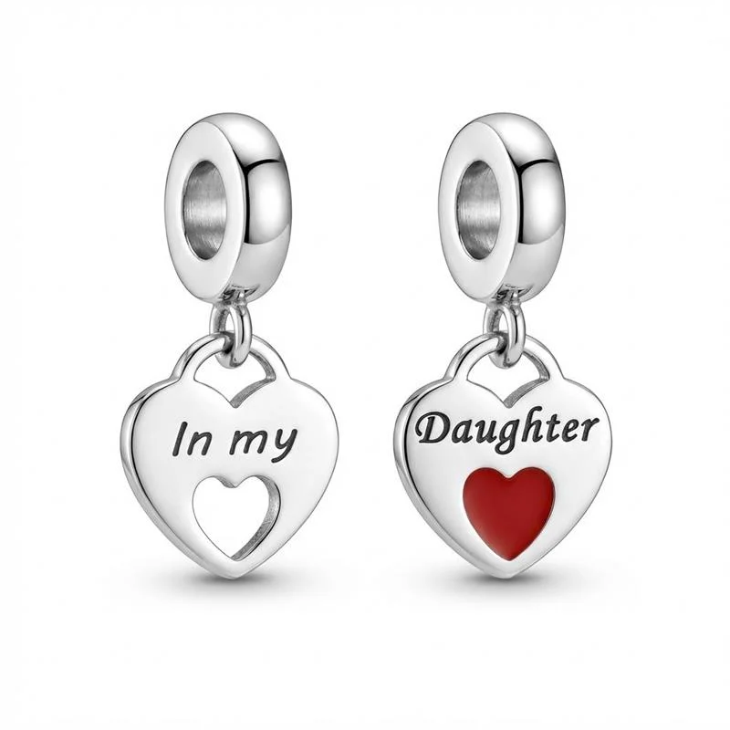 PINGENTE CHARM DAUGHTER AND MOTHER ACO INOX - COLORIDO