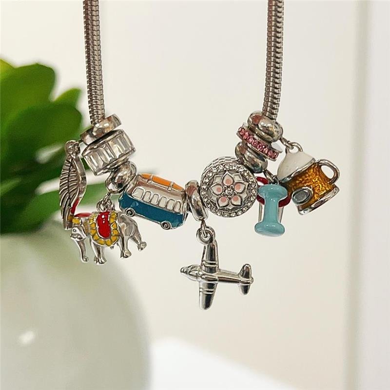 PINGENTE CHARM COMBI AÇO INOX