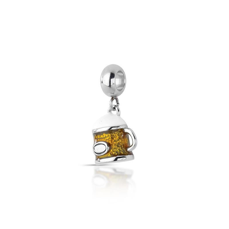 PINGENTE CHARM CHOPP AÇO INOX - COLORIDO