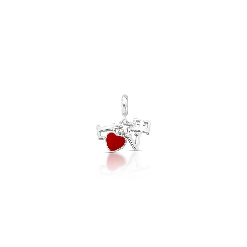 PINGENTE CHARM LOVE PRATA 925 - VERMELHO