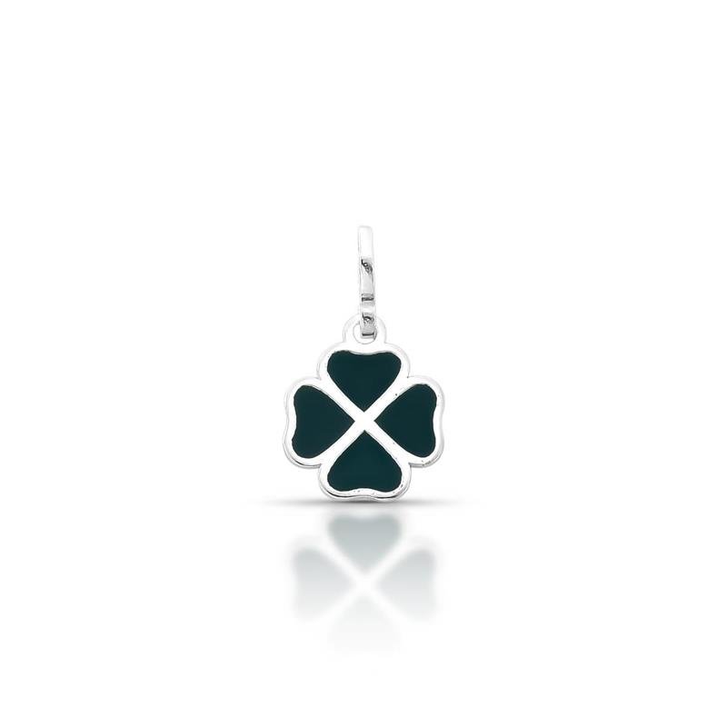 PINGENTE CHARM TREVO PRATA 925 - VERDE