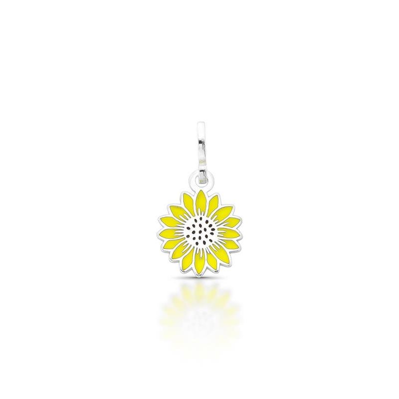 PINGENTE CHARM MARGARIDA PRATA 925 - AMARELO 