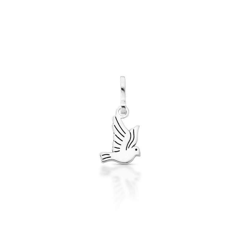 PINGENTE CHARM ESPÍRITO SANTO PRATA 925 - PRETO