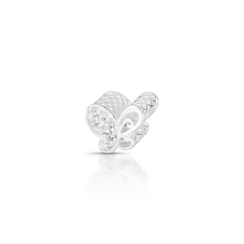 PINGENTE CHARM BORBOLETA PRATA 925 - CRISTAL