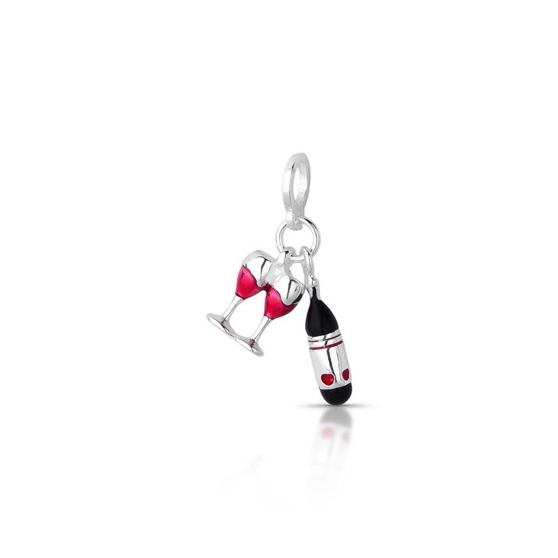 PINGENTE CHARM VINHO PRATA 925 - COLORIDO