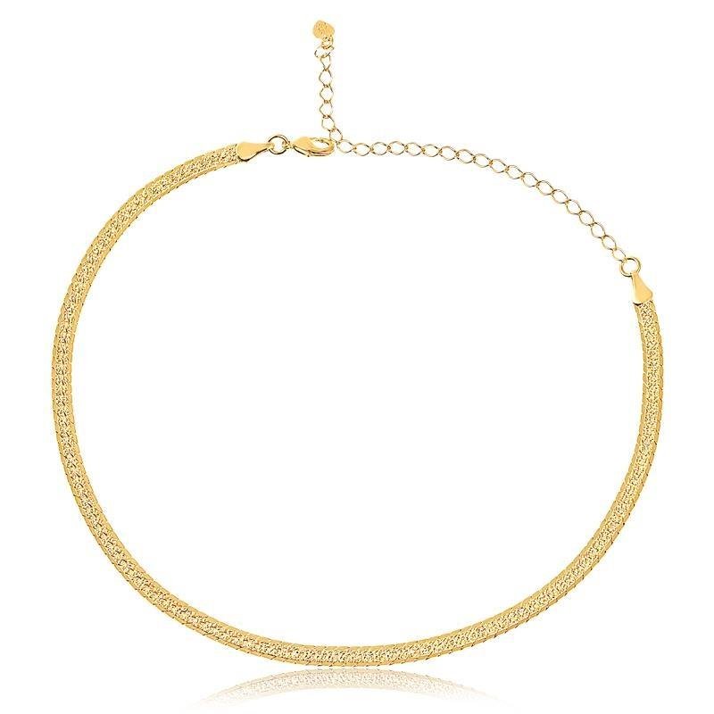 CHOCKER MALHA FOLHEADA A OURO
