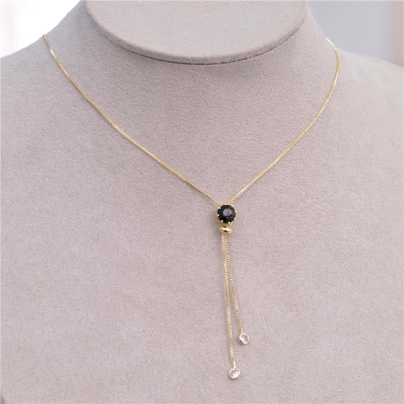 COLAR GRAVATINHA PONTO DE LUZ FOLHEADO OURO