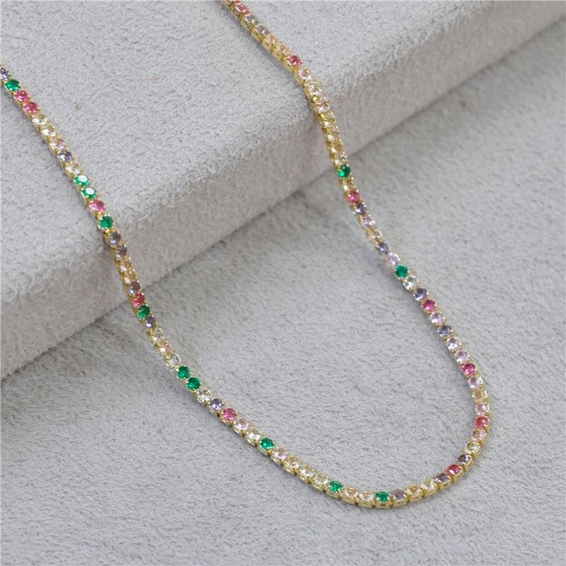 CHOKER RIVIERA 2MM BANHADO OURO