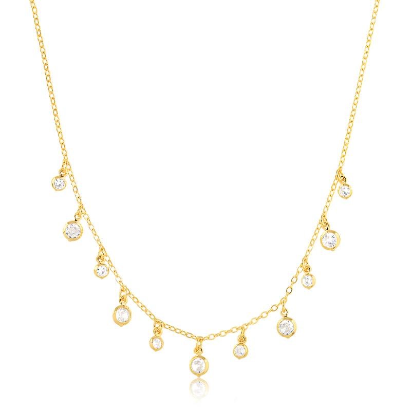 COLAR ELOS COM TIFFANYS FOLHEADO OURO