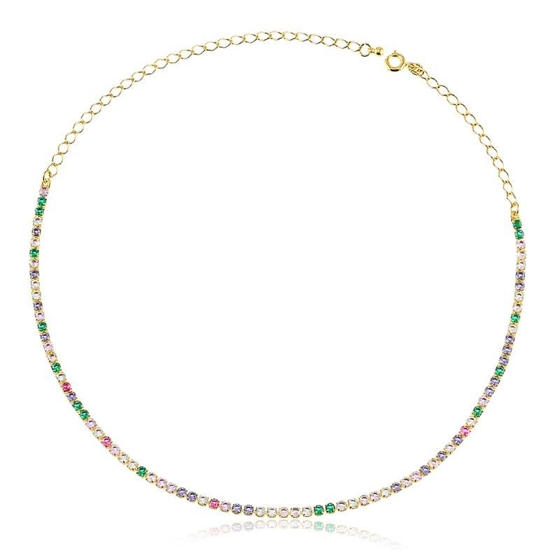 CHOKER RIVIERA 2,5MM BANHADO OURO