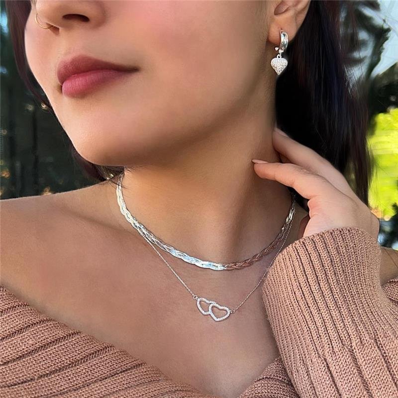 COLAR TRANÇADO PRATA 925