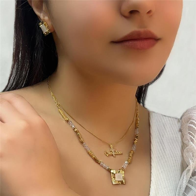 GARGANTILHA GRATIDÃO CRAVEJADA FOLH. OURO