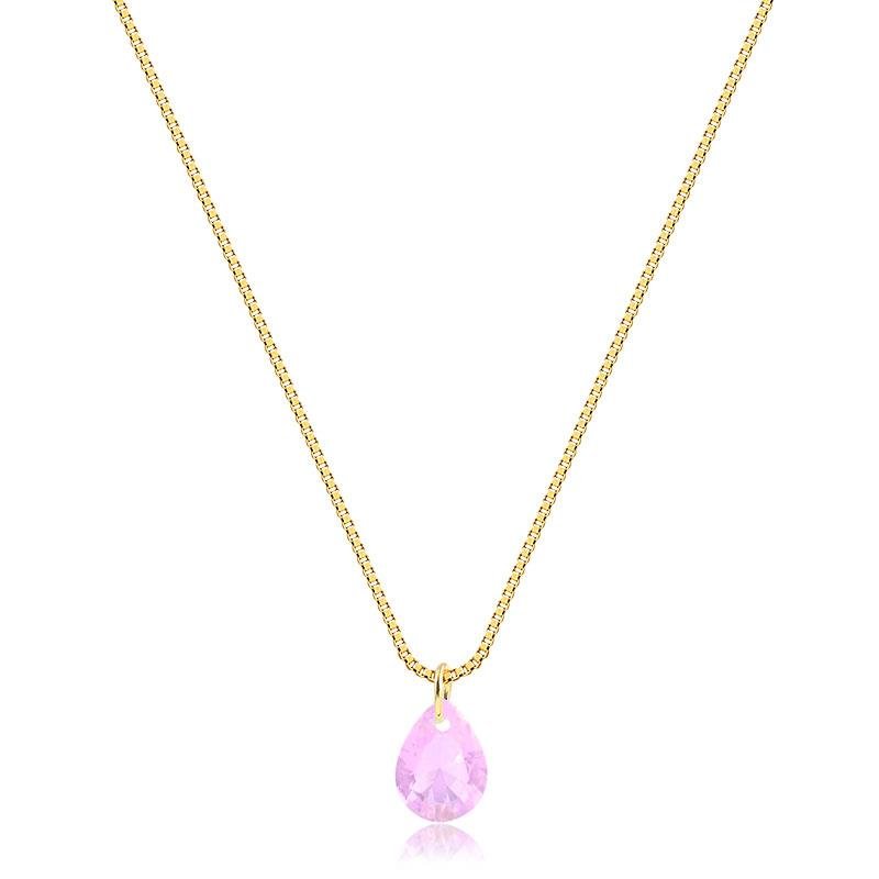 COLAR GOTA FOLH OURO