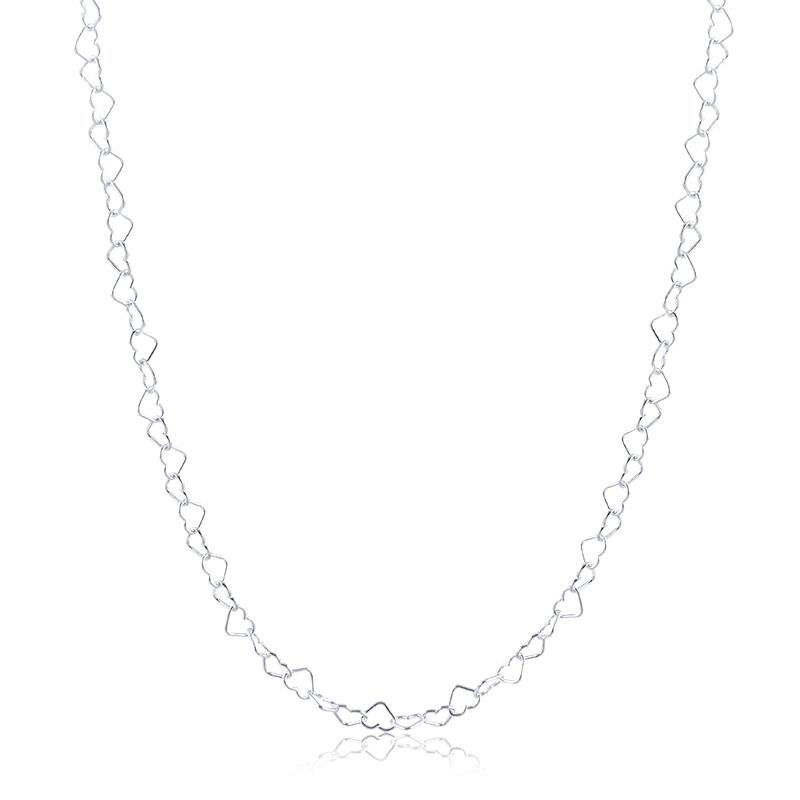 GARGANTILHA CORAÇÕES PRATA 925 - .