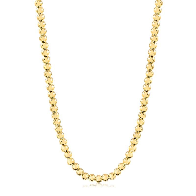 CHOKER ESFERAS BANHADO OURO - .