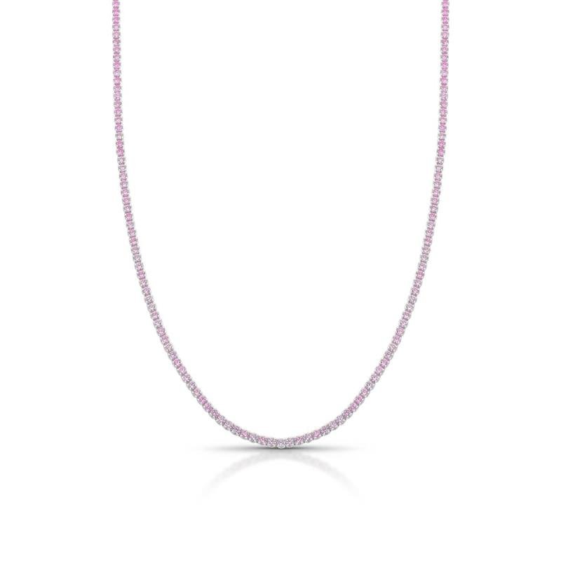 GARGANTILHA RIVIERA 1,5MM PRATA 925 - ROSA