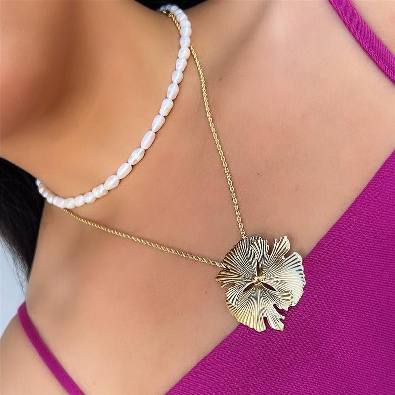 GARGANTILHA PRIMAVERA BANHADO OURO