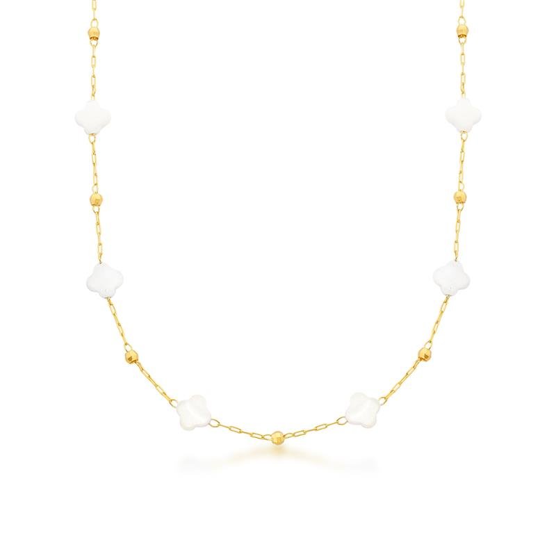 CHOKER MADRE PÉROLA VINTAGE BANHADO OURO - .