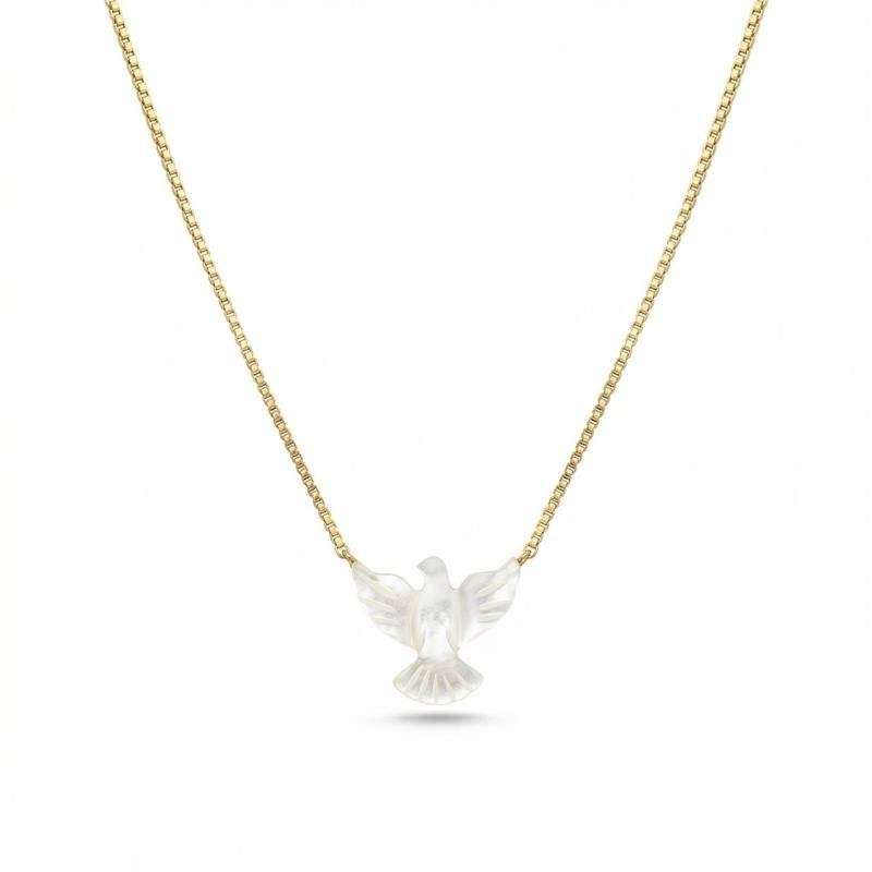 GARGANTILHA ESPÍRITO SANTO BANHADO OURO - .