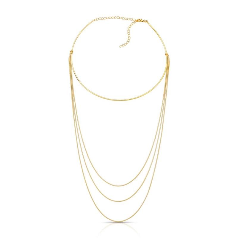 GARGANTILHA ARO BANHADO OURO - .