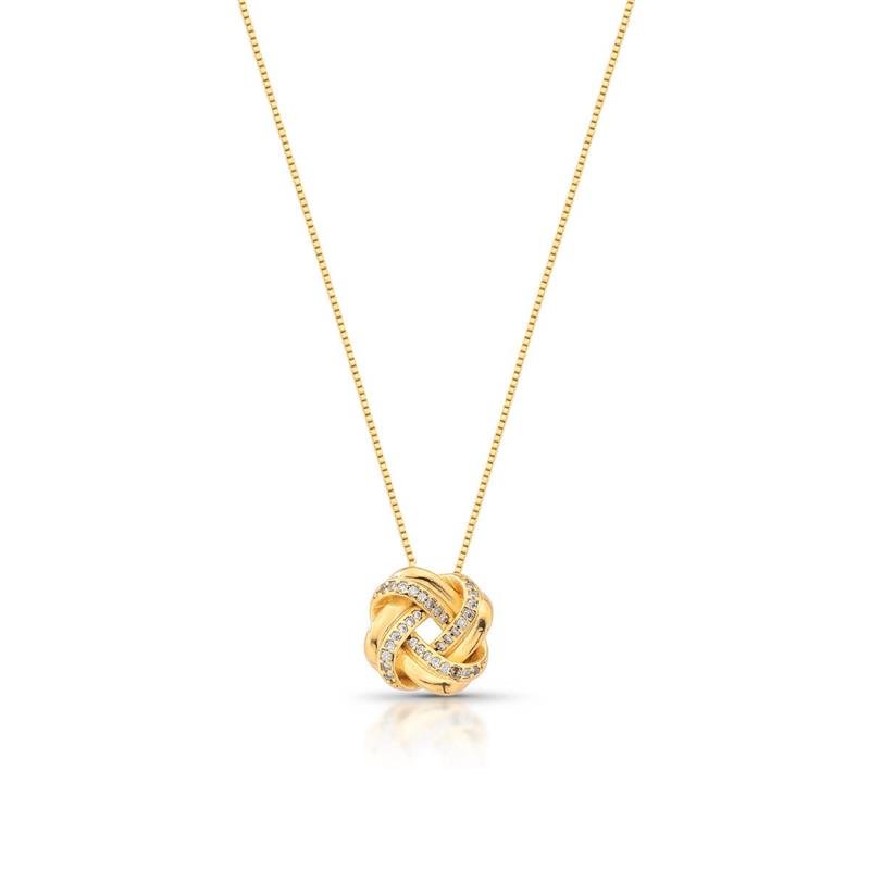 GARGANTILHA TRANSPASSADA CRAVEJADA BANHADO OURO - CRISTAL