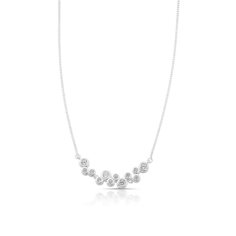 GARGANTILHA PONTOS DE LUZ PRATA 925 - CRISTAL