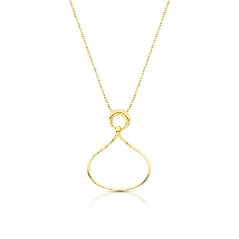 GARGANTILHA GOTA BANHADO OURO - .