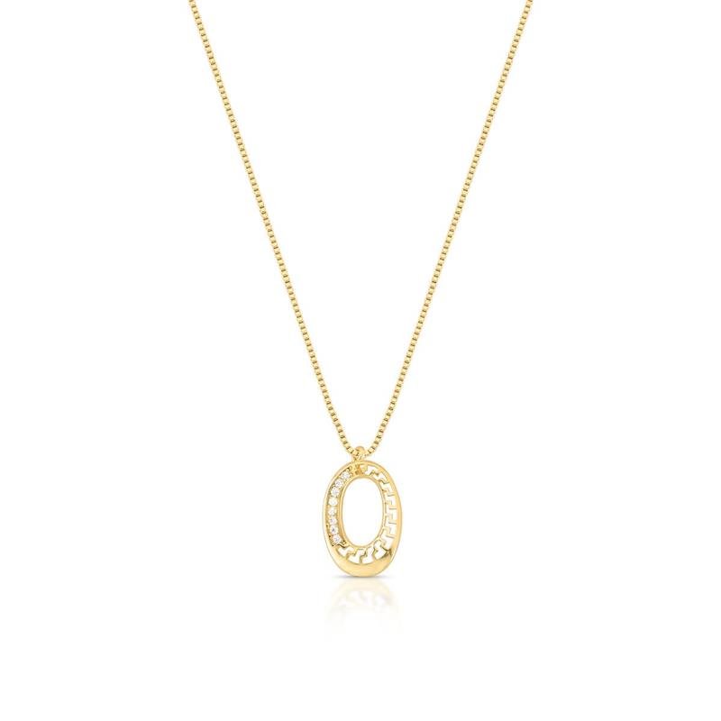 GARGANTILHA TORCIDA BANHADO OURO - CRISTAL