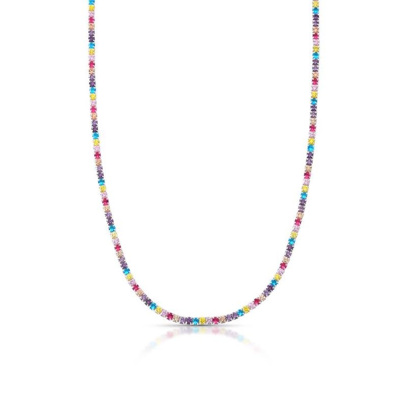 GARGANTILHA RIVIERA 2MM PRATA 925 - COLORIDO