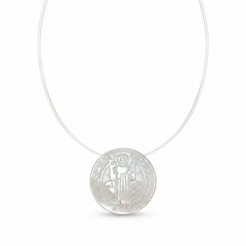 GARGANTILHA SÃO BENTO BANHADO OURO - .