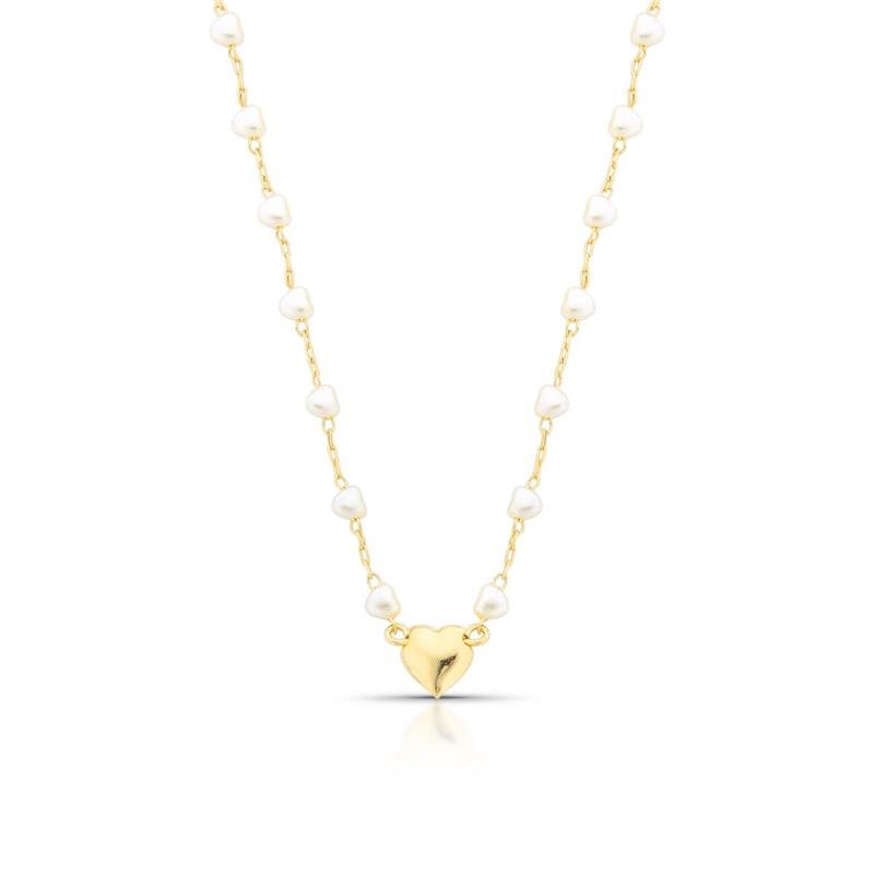 CHOKER CORAÇÕES BANHADO OURO - .
