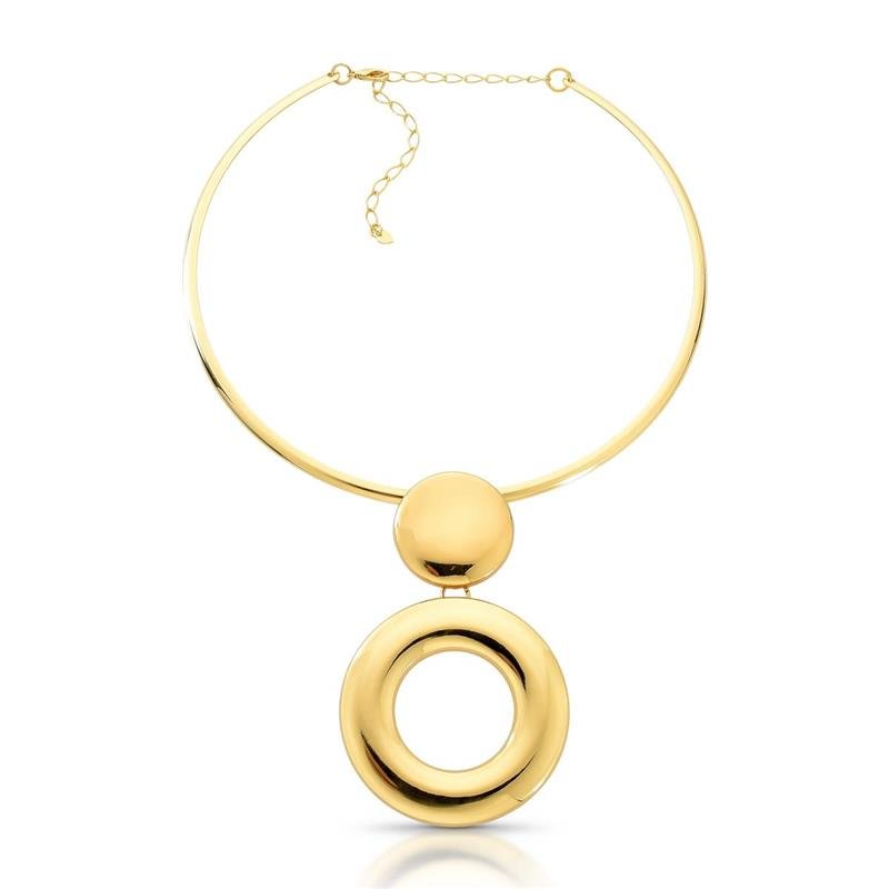GARGANTILHA ARO BANHADO OURO - .