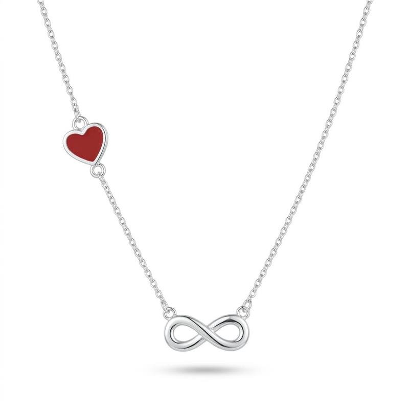 GARGANTILHA INFINITO PRATA 925 - VERMELHO