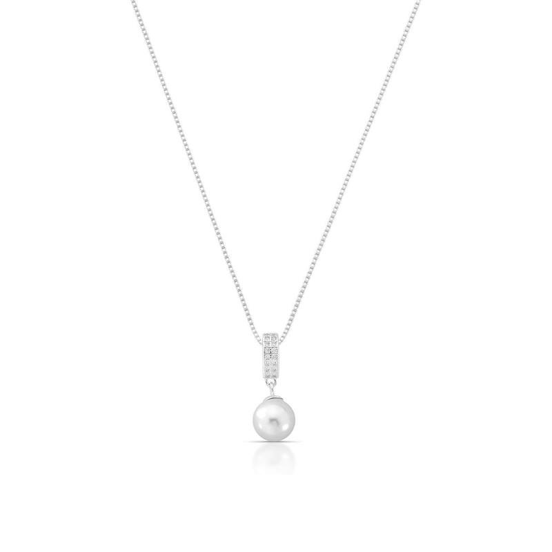 GARGANTILHA PÉROLA PRATA 925 - CRISTAL