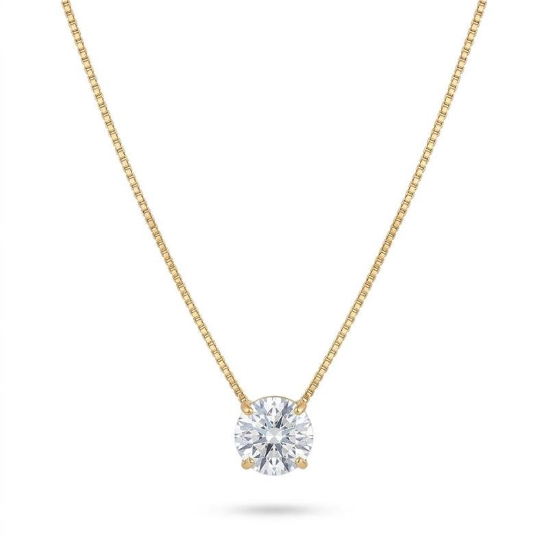 GARGANTILHA PONTO DE LUZ 12MM BANHADO OURO - CRISTAL