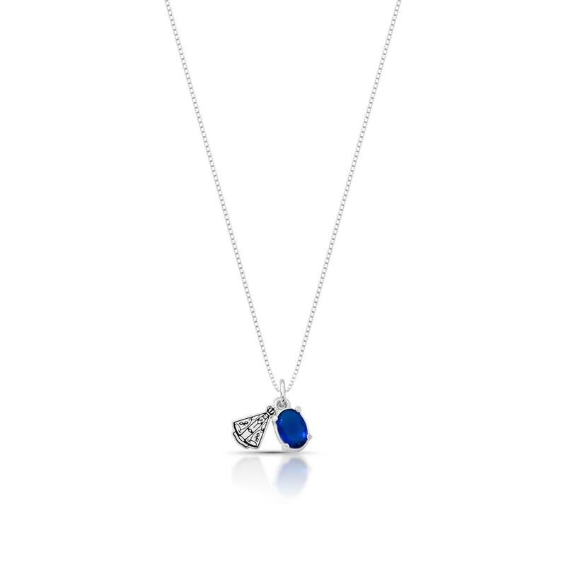 GARGANTILHA NOSSA SRA APARECIDA PRATA 925 - AZUL